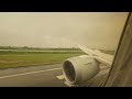 787 8 Qatar Airways Engine View Landing At ABIDJAN