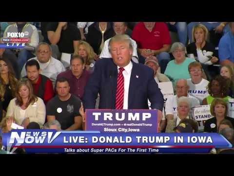 FNN: "Give Them Hell Donald!" Man Screams at Donald Trump Rally in Iowa