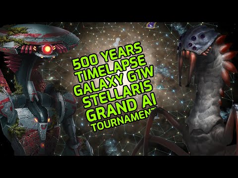 Stellaris Timelapse 500 years Grand AI Tournament 2022 - Galaxy G1W – Paradox vs Robots?