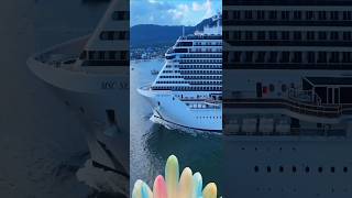 MSC SEAVIEW navio cruise cruzeiro  santos ship  brasil @cruzeiros2025 drone 2025  #shorts