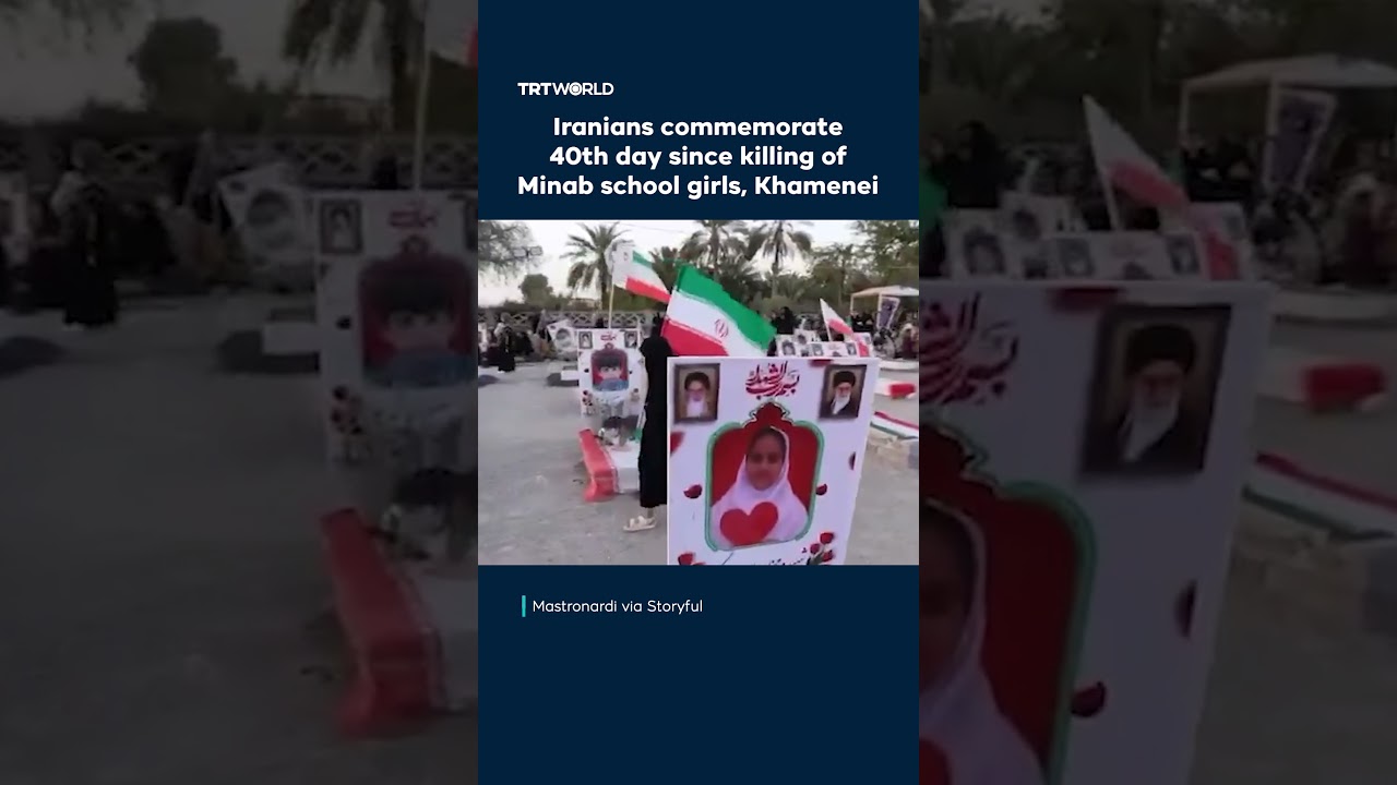 Video | Iranians commemorate 40th day since killing of Minab school girls, Khamenei