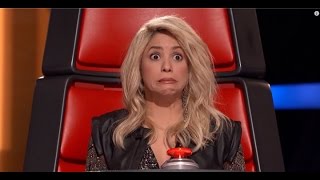 La cara de Shakira al escuchar su canción &#39;Loca&#39; The Voice2016
