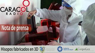 Caracol Radio: Hisopos fabricados en 3D (Covid-19) Colombia