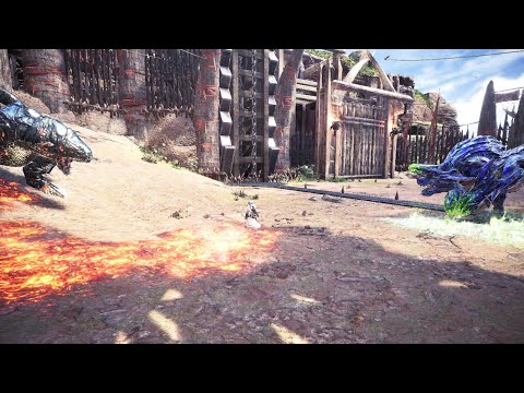 lavasioth vs Brachydios(mhw full fight)