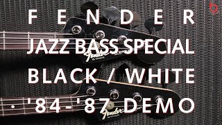Video thumbnail for FENDER JAZZ BASS SPECIAL black / pearl white DEMO 1984-1987 MIJ by Bassklasse