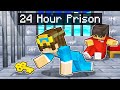 Escaping from a 24 HOUR PRISON in Minecraft!