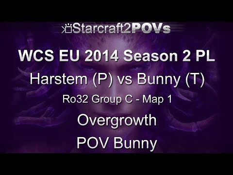 SC2 HotS - WCS EU 2014 S2 PL - Harstem vs Bunny - Ro32 Group C - Map 1 - Overgrowth - Bunny