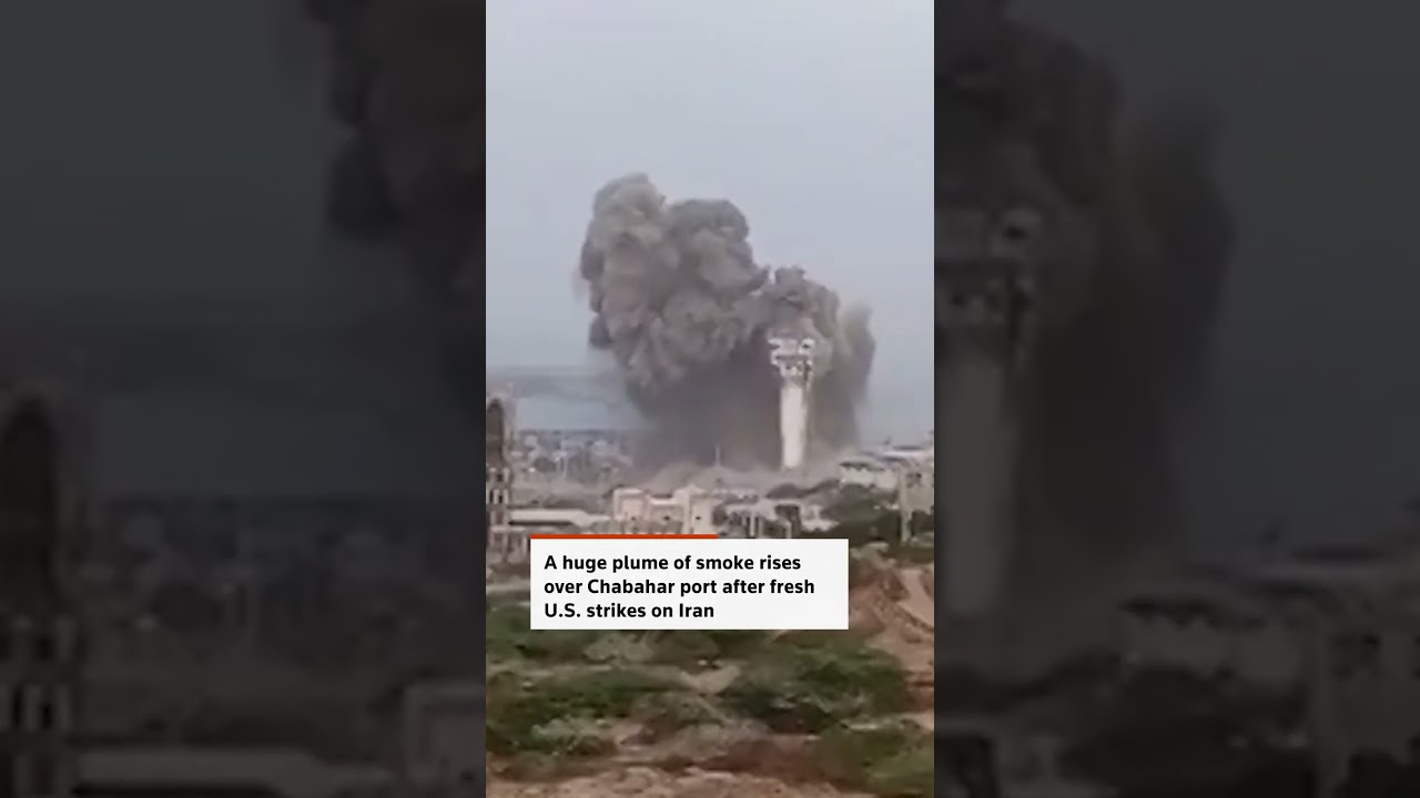 Video | Smoke rises over Iran's Chabahar port after strike