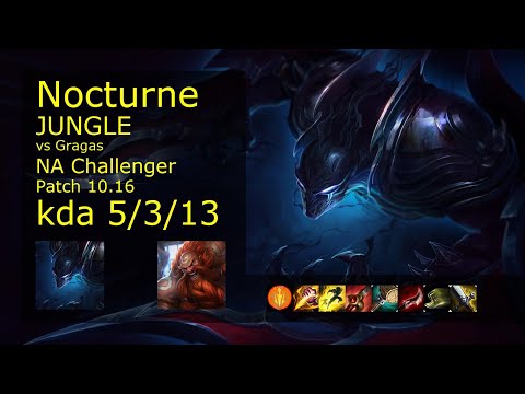 Nocturne Jungle vs Gragas - NA Challenger 5/3/13 Patch 10.16 Gameplay