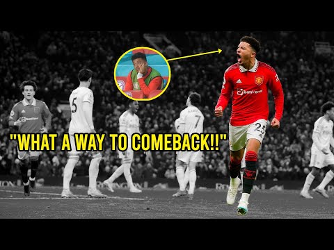 JADON SANCHO Takes Center Stage in Manchester United vs Leeds United!