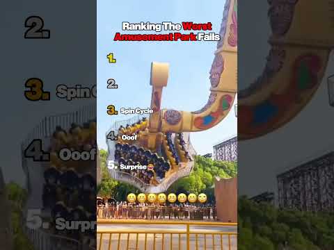 🎢💥 Ranking the WORST Roller Coaster Fails Ever 🚨😱#ranking #rollercoaster #themepark #funny