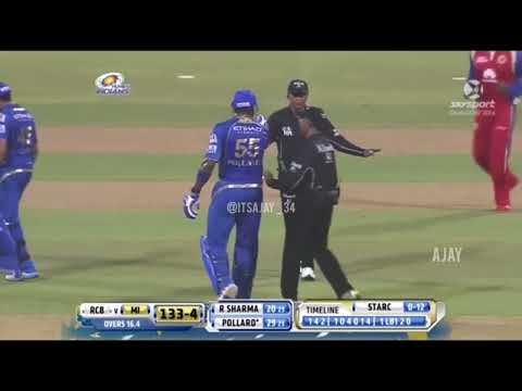 Mitchell Starc vs Kieron Pollard Kind of a Fight Scene. IPL 2014. Wankhede