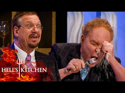 Penn & Teller Teach Chefs Magic Tricks | Hell's Kitchen