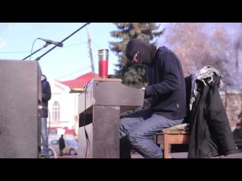 Zhytomyr, Ukraine - February 12, 2016: Piano-Extremist at Zhytomyr