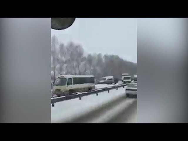 В соседней республике произошло массовое ДТП с участием восьми транспортных средств