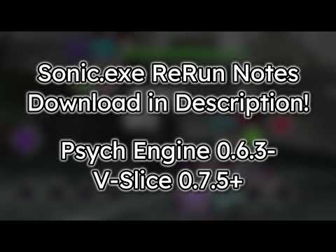 Sonic.exe ReRun Noteskin Trailer - Friday Night Funkin' mod