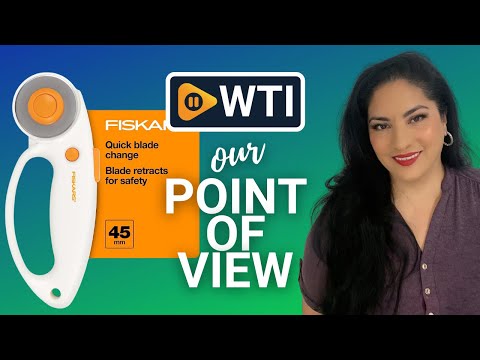 Fiskars 45mm Quick Change Rotary Cutter for Fabric - Steel Rotary Cutter Blade - Craft Supplies - Crafts - WTI product video review
