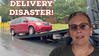 STUCK on the Road With a Whole Cow & Pig - Farm Delivery Disaster