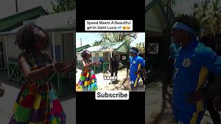 Ishowspeed meets a beatiful girl in saint Lucia #youtubeshorts #shorts