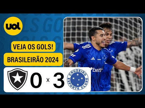 BOTAFOGO 0 X 3 CRUZEIRO - CAMPEONATO BRASILEIRO 2024; VEJA OS GOLS