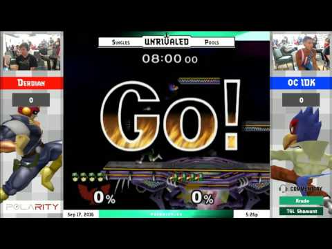 Unrivaled 2 Melee - Derdian (Falcon) vs OC IDK (Falco) - Singles Pools