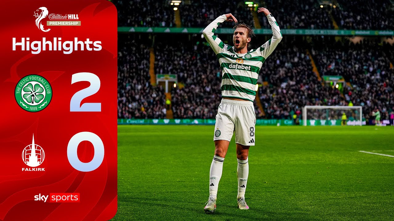 Celtic leapfrog Rangers with Cvancara off the mark! | Celtic 2-0 Falkirk | SPFL Highlights