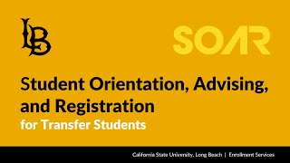 How to Sign Up for SOAR: Transfer Students