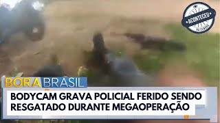 Bodycam grava policial ferido sendo resgatado durante megaoperação no Rio | Aconteceu na Semana