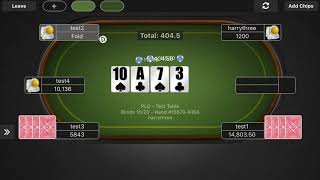 Poker Mavens mobile app - table and game play