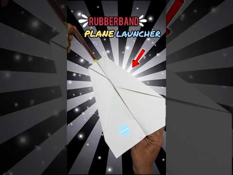 Rubber band paper plane launcher ,how to make plane,#origami #shorts #shortvideo #paperplane #diy