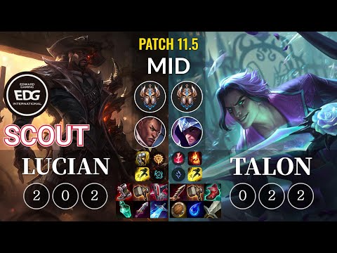 EDG Scout Lucian vs Talon Mid - KR Patch 11.5