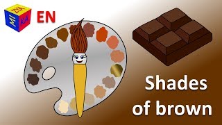 Learn colors for toddlers kids children. Magic paintbrush and shades of brown. Coloring cartoon