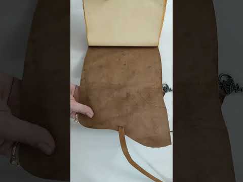 Brown Plain Leather Dairy with key