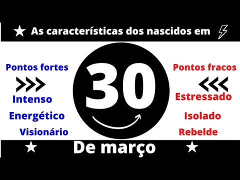 AS CARACTERÍSTICAS DOS NASCIDOS NO DIA 30 DE MARÇO 