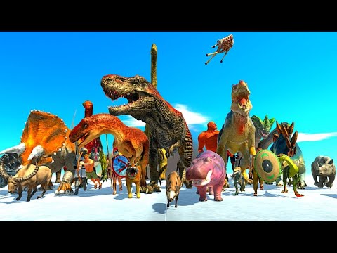 The Dinosaur Race Fall - Animal Revolt Battle Simulator