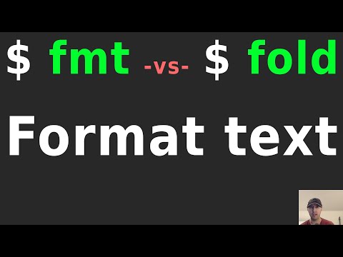 Wrap Text to X Characters on the Command Line with fold or fmt