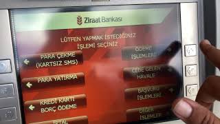 Ziraat Bankası ATMden AÖF Harcı Yatırma