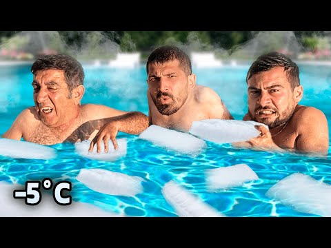-5°C BUZ DOLU HAVUZDA KALMA YARIŞMASI