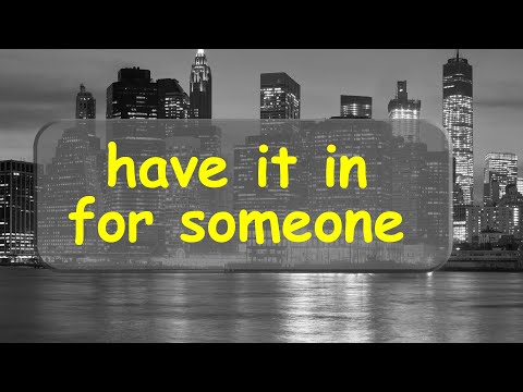 have it in for someone | American Idiom