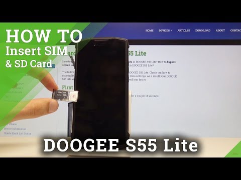 How to Insert Nano SIM Card to DOOGEE S55 Lite - Input Micro SD Card