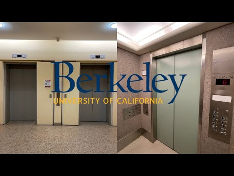 Slamming Doors! Montgomery Traction Elevators [Cars 1 & 2] - McCone Hall - UCB in Berkeley, CA.