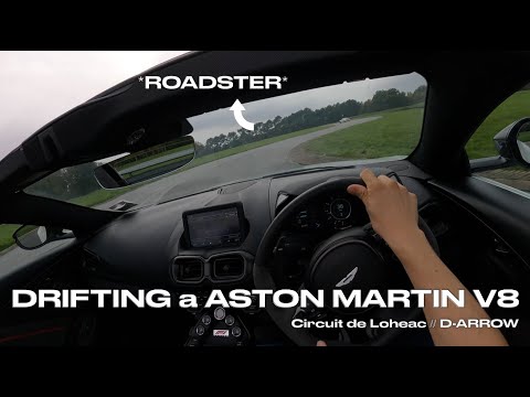 POV DRIFTING the Aston Martin V8 F1 | Onboard POWERSLIDE