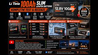 ❄️LiTime 12V 100Ah Slim LiFePO4 baterie s Bluetooth a ohřevem – ultra tenká baterie do karavanu, vestavby a lodě