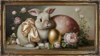 🐰 Happy Easter Gold Frame TV Art | 4K Easter Bunny TV Screensaver | Framed TV Art | Picture TV