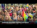 Deelnemers aan de Pride Walk in Rotterdam