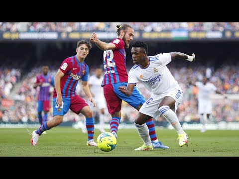 VINICIUS JR X BARCELONA | Joia deu caneta, deixou goleiro no chão e jogou muito no 'El Clásico'