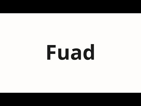 How to pronounce Fuad