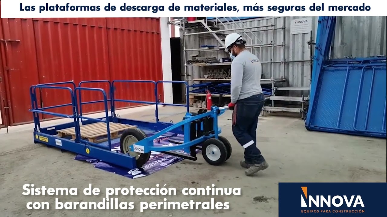 PLATAFORMA DE DESCARGA Y TRANSPALETA HIDRÁULICA INNOVA