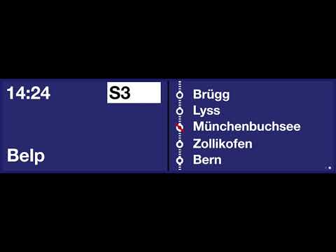 SBB Ansage / annonce CFF (TTS) - Hält nicht in / ne s'arrête pas à: Münchenbuchsee