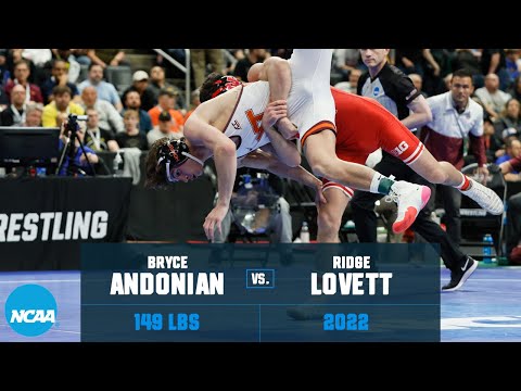 Ridge Lovett vs. Bryce Andonian: 2022 NCAA wrestling championship semifinals (149 lb)